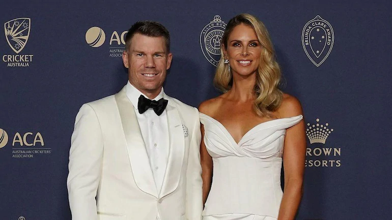 david warner with wife