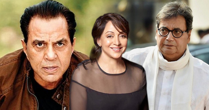 hema malini and dharmendra and subhash ghai