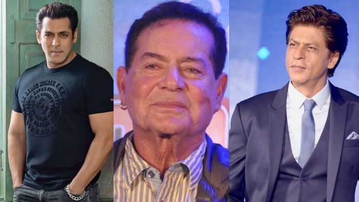 salman khan meet shahrukh khan with father salim khan