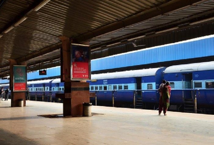 Engines at railway station