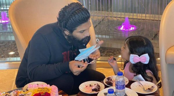 allu arjun daughter birthday celebration at burj khalifa