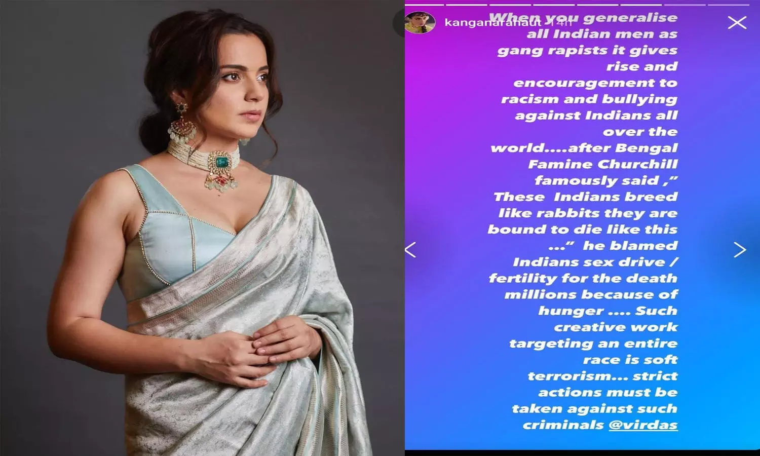 kangana ranaut on comedian vir das