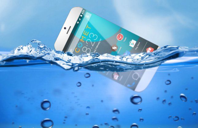 mobile in water
