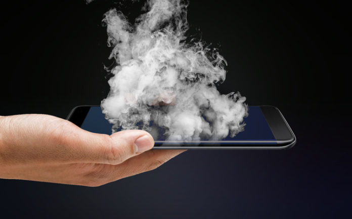 Smoke effect on smart phone edge screen