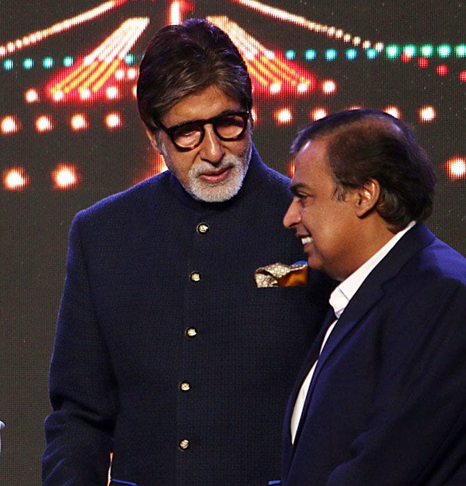 Mukesh Ambani Amitabh Bachchan