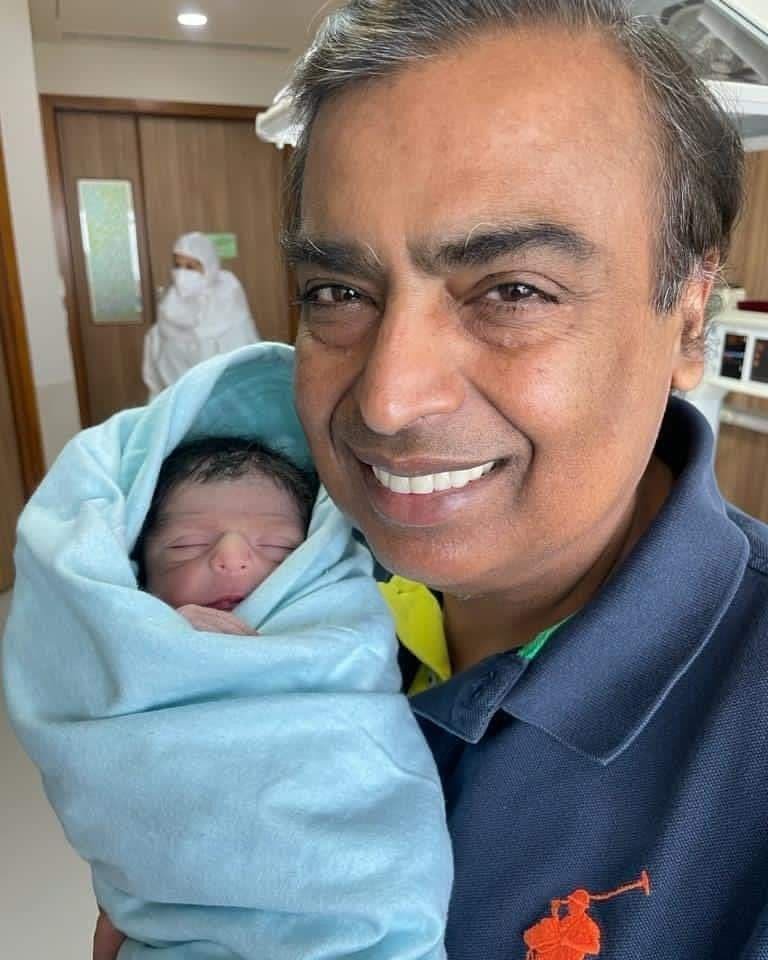 Mukesh ambani grandson