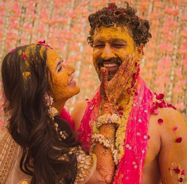 vicky katrina marriage haldi picture 