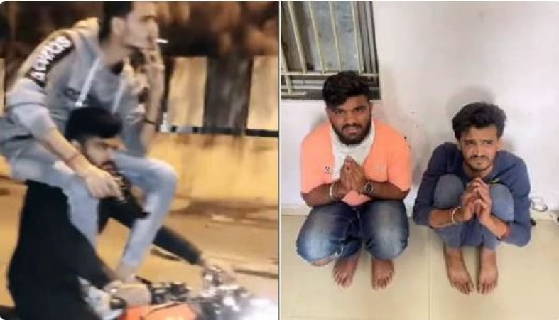 gujarat viral bullet bike stunt video