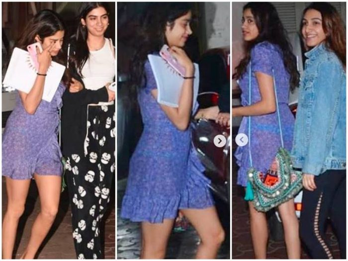 janhvi kapoor purple dress oops moment