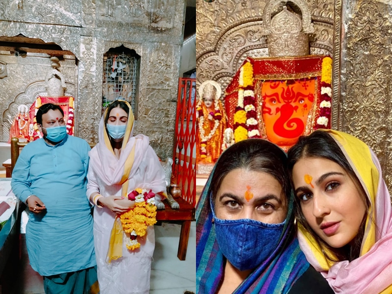 sara ali khan in khajrana mandir