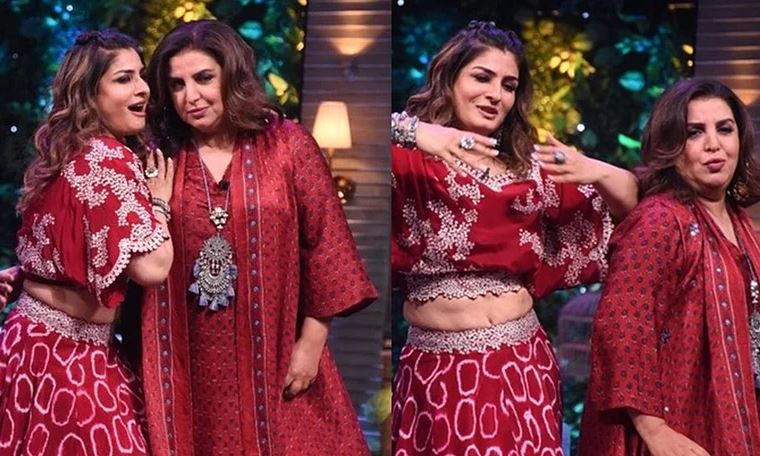 the kapil sharma show raveena tandon and farah khan