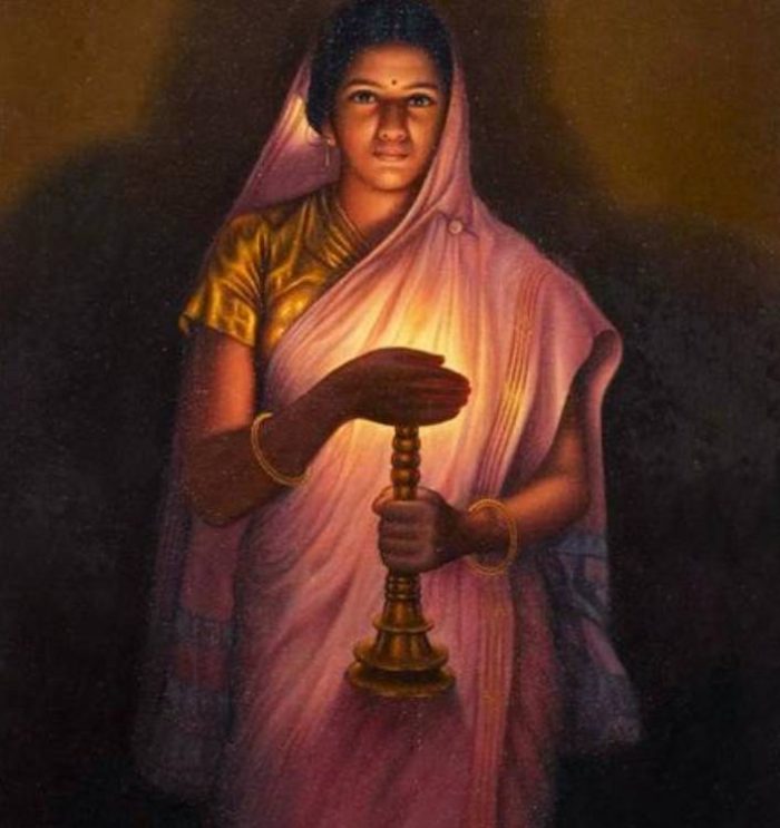 woman in dark