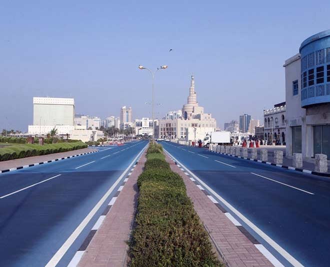 Blue Road In Qatar