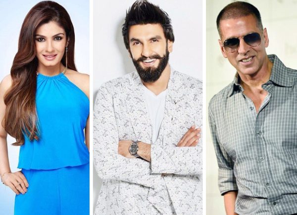 raveena tandon and akshay kumar and ranveer