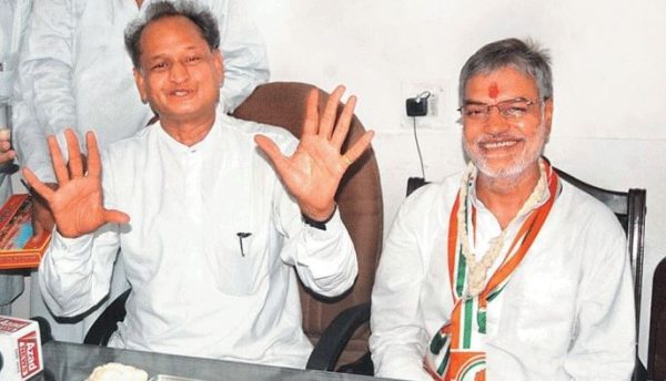 ashok gehlot and cp joshi