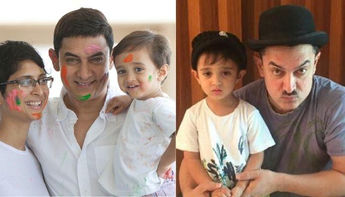 aamir khan with son azad rao khan